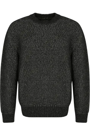 Loro Piana Strik, Herre, Sort, M, Bomuld, Sort Sweater med Silkeblanding