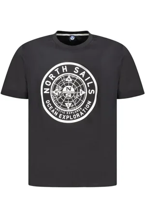 North Sails Top, Herre, Sort, 2XL, Bomuld, Grafisk Print Bomuld T-Shirt