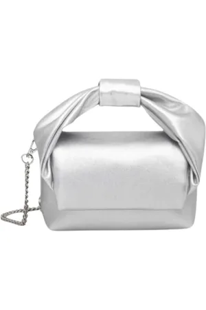 Liu Jo Taske, Dame, Grå, ONE SIZE, Uld, Sølv Kæde Clutch Taske