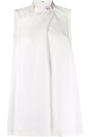 Fabiana Filippi Top, Dame, Hvid, S, Uld, Hvid Silke Top Slidstærk Stil
