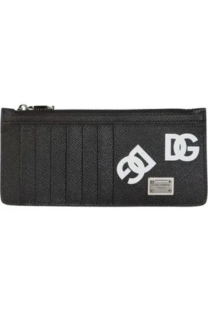 Dolce & Gabbana Tilbehør, Herre, Sort, ONE SIZE, Læder, Sort læderkortholderpung