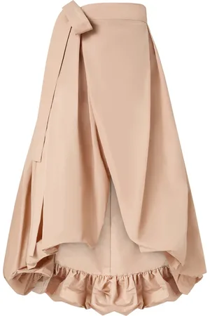 Pinko Nederdel, Dame, Lyserød, S, Polyester, Kameo Taffeta Nederdel med Frontslids