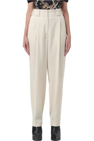 Moschino Bukser, Dame, Hvid, M, Uld, Hvide Uldbukser Aw23