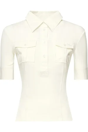 Chloé Top, Dame, Hvid, XS, Bomuld, Hvid Bomuldstop med Frontlommer