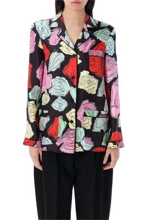 Marni Bluser & Skjorter, Dame, Flerfarvet, S, Uld, Rose Print Pyjama Skjorte Sort