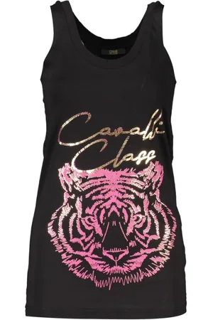 Roberto Cavalli Top, Dame, Sort, L, Bomuld, Sort Bomuld Kvinder Top