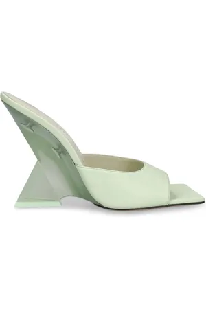 The Attico Sko, Dame, Grøn, 36 EU, Læder, Grønne Lædersandaler Elegant Design