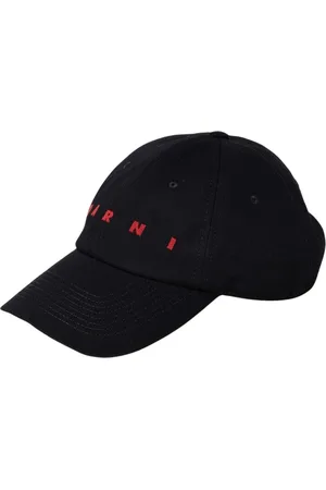 Marni Tilbehør, Herre, Sort, S, Bomuld, Sort Baseball Cap til Mænd