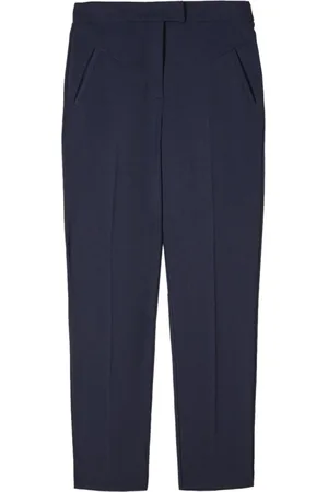 Patrizia Pepe Bukser, Dame, Blå, M, Blå Capri Bukser Elegant Moderne Stil