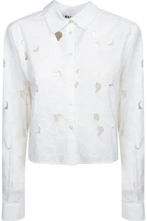 Msgm Bluser & Skjorter, Dame, Hvid, XS, Bomuld, Hvid T-shirt & Polo Dametøj
