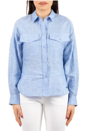 Max Mara Bluser & Skjorter, Dame, Blå, L, Skjorte