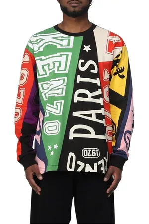 Kenzo Sweathshirts & Hoodies, Herre, Flerfarvet, S, Rød Patchwork Sweater