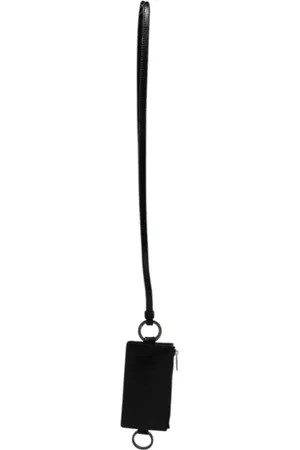 Dolce & Gabbana Tilbehør, unisex, Sort, ONE SIZE, Læder, Sort læder logo kortholder pung