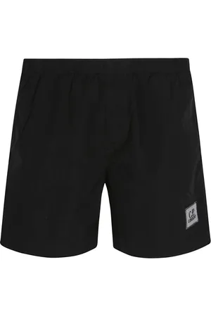 C.P. Company Badetøj, Herre, Sort, L, Nylon, Sorte badeshorts med netforing