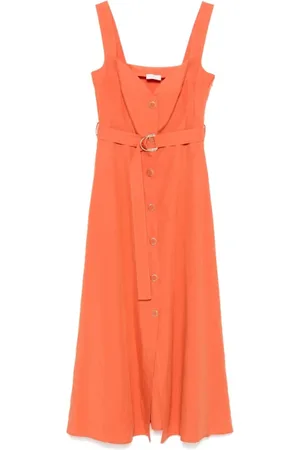 Liu Jo Kjole, Dame, , M, Uld, Brun Kjole Arancio Ss25 Stilfuldt Design