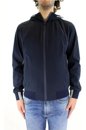 PEOPLE OF SHIBUYA Sweathshirts & Hoodies, Herre, Blå, 3XL, Uld, Marineblå hættetrøje til mænd