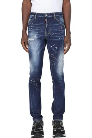 Dsquared2 Jeans, Herre, Blå, L, Bomuld, Cool Guy Paint Splatter Jeans