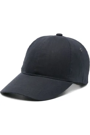 Paul Smith Tilbehør, Herre, Sort, ONE SIZE, Linned, Sort Signatur Stribet Linned Kasket