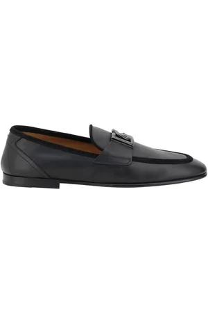 Dolce & Gabbana Sko, Herre, Sort, 43 EU, Læder, Elegante Læder Loafers