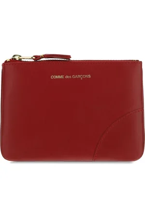 Comme des Garçons Tilbehør, Dame, Rød, ONE SIZE, Læder, Rød Læder Linje Pung