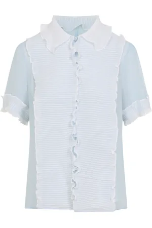 Jil Sander Bluser & Skjorter, Dame, Blå, 3XS, Blå Silkeskjorte Elegant Stil