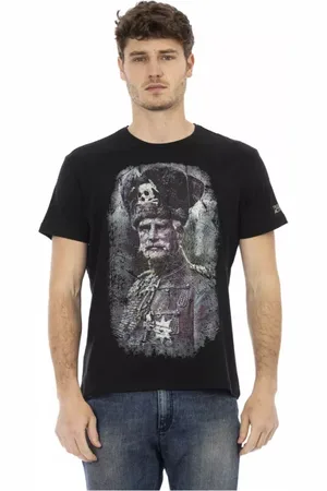 Trussardi Top, Herre, Sort, L, Bomuld, Sort Bomuld Herre T-shirt