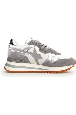 W6YZ Sko, Dame, Grå, 38 EU, Grå Animal Print Sneakers til Kvinder