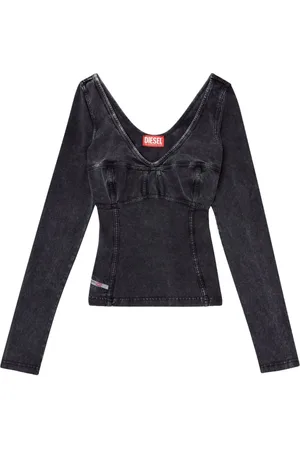 Diesel Top, Dame, Sort, S, Uld, Sort Sweater Stilfuld Model