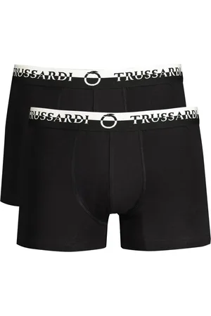 Trussardi Undertøj, Herre, Sort, M, Herre Boxershorts Sort Dobbelt Elastik