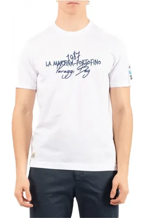 La Martina Top, Herre, Hvid, 2XL, Uld, Stilfuldt T-shirt til Mænd
