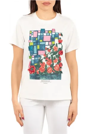 Max Mara Top, Dame, Hvid, XS, Afslappet T-shirt
