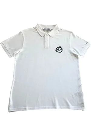 Trussardi Top, Herre, Hvid, XL, Bomuld, Hvid Bomuld Polo Skjorte Kort Ærme