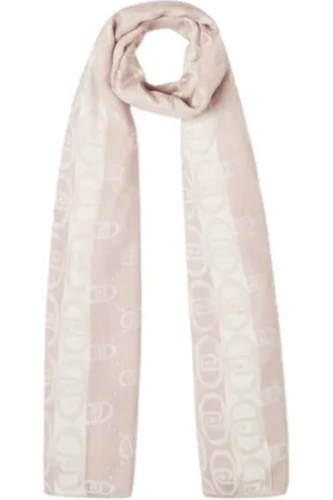 Liu Jo Tilbehør, Dame, Lyserød, ONE SIZE, Monogram Jacquard Stole i