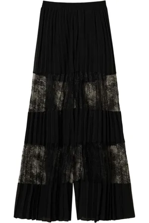 Twin-Set Bukser, Dame, Sort, S, Polyester, Sorte elegante polyesterbukser