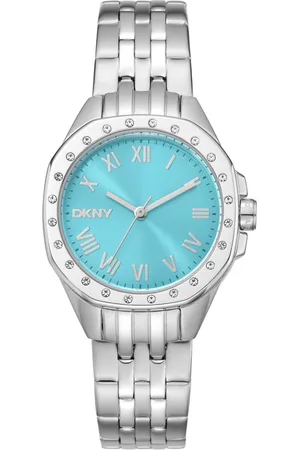 DKNY Tilbehør, Dame, Grå, ONE SIZE, Elegant Quartz Analog Watch med Deployant Clasp