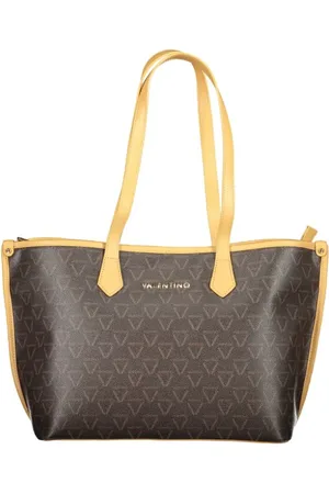 Valentino by Mario Valentino Taske, Dame, Sort, ONE SIZE, Uld, Brun Skuldertaske med Kontrastdetaljer