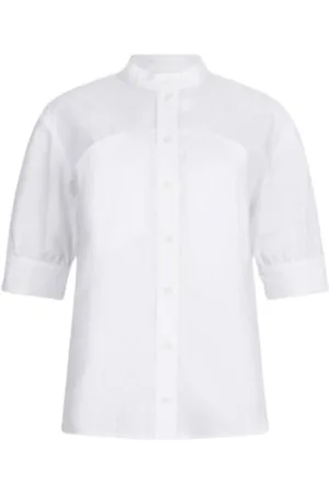 Liu Jo Bluser & Skjorter, Dame, Hvid, 2XS, Bomuld, Bomuldspoplin skjorte med unikt design