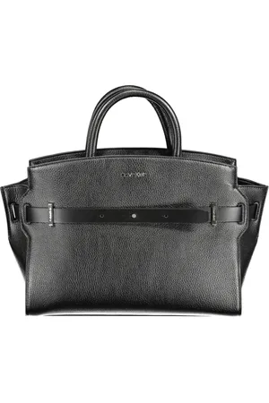 Calvin Klein Taske, Dame, Sort, ONE SIZE, Uld, Sort damehåndtaske med aftagelig rem