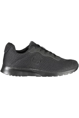 Sergio Tacchini Sko, Herre, Sort, 43 EU, Polyester, Enkle sorte sneakers med broderet detalje