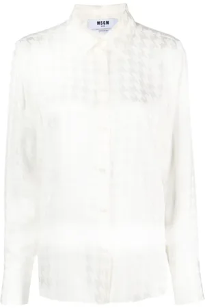 Msgm Bluser & Skjorter, Dame, Hvid, 2XS, Uld, Stilfuld Dametøj Skjorte