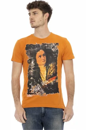 Trussardi Top, Herre, , S, Casual T-shirt med korte ærmer og fronttryk