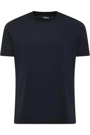 PEOPLE OF SHIBUYA Top, Herre, Blå, S, Bomuld, Slim Fit Bomuld T-Shirt Navy Blå