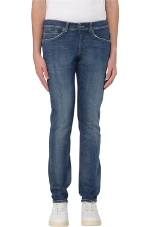 Dondup Jeans, Herre, Blå, W29, Bomuld, Blå Slim Fit Jeans til Mænd