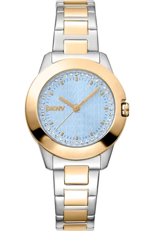 DKNY Tilbehør, Dame, Grå, ONE SIZE, Elegant Stålrem Analog Ur