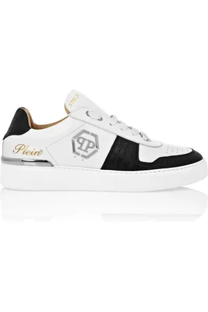 Philipp Plein Sko, Herre, Hvid, 43 EU, Uld, Stilfulde Sneakers til Mænd