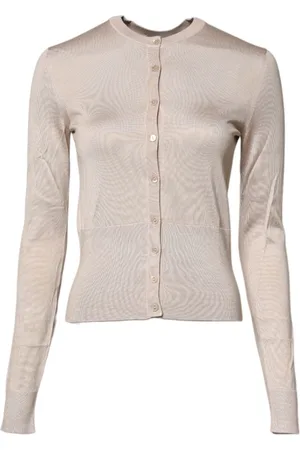 Dolce & Gabbana Strik, Dame, , XS, Silke Button Down Cardigan Sweater