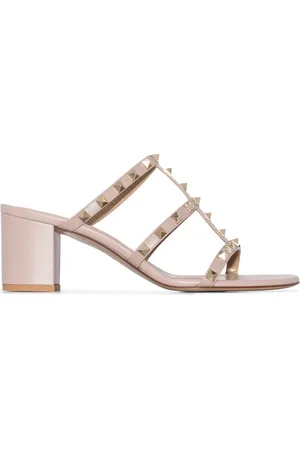 VALENTINO GARAVANI Sko, Dame, Lyserød, 39 EU, Uld, Rockstud Caged Sandaler