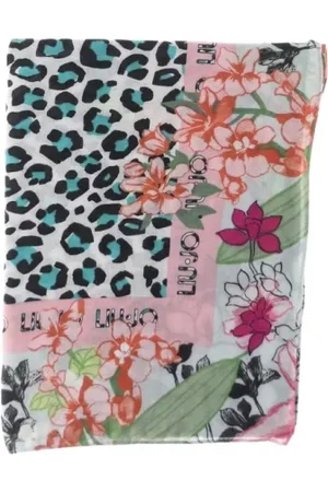 Liu Jo Tilbehør, Dame, Flerfarvet, ONE SIZE, Blomstret dyreprint tørklæde