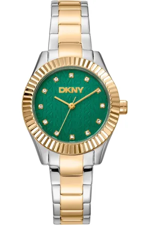 DKNY Tilbehør, Dame, Grå, ONE SIZE, Elegant dame analogt kvartsur