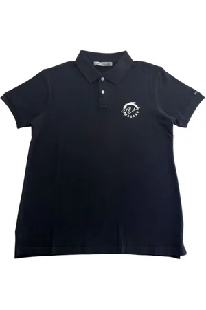 Trussardi Top, Herre, Sort, XL, Bomuld, Sort Bomuldspolo Skjorte Kort Ærme